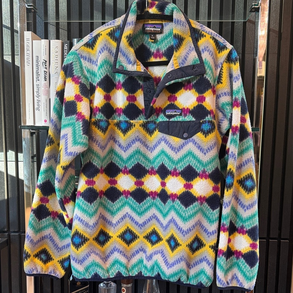 Patagonia Synchilla Multicolor Geometric Fleece Pullover Medium